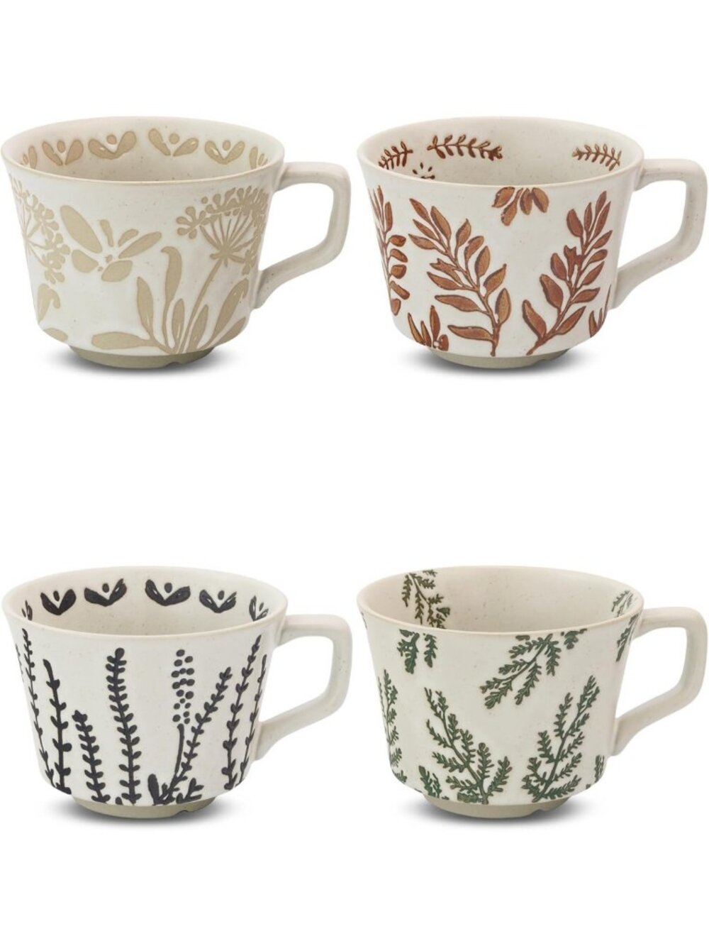 11 oz Stoneware Coffee Mug with Handle - Stylish Ceramic Teacup for Home
